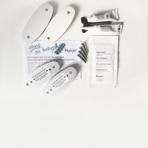 Fixation sans perçage argent mat