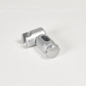 Support de douche argent